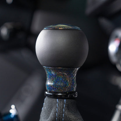 Billetworkz "Fusion" Automatic Shifter - BRZ / FR-S / 86 2013-2021 - JDMuscleShift KnobsBW-KNB-BRZA-NO-RBSP-FULRainbow SparkleLeather