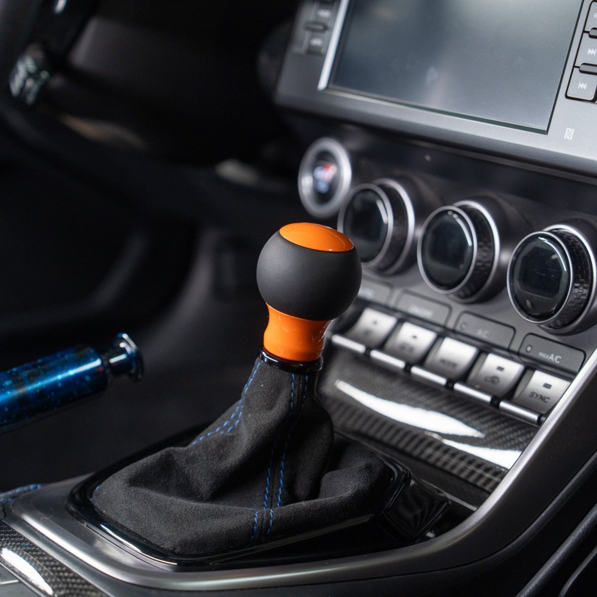 Billetworkz "Fusion" Automatic Shifter - BRZ / FR-S / 86 2013-2021 - JDMuscleShift KnobsBW-KNB-BRZA-NO-GORA-FULGloss OrangeLeather