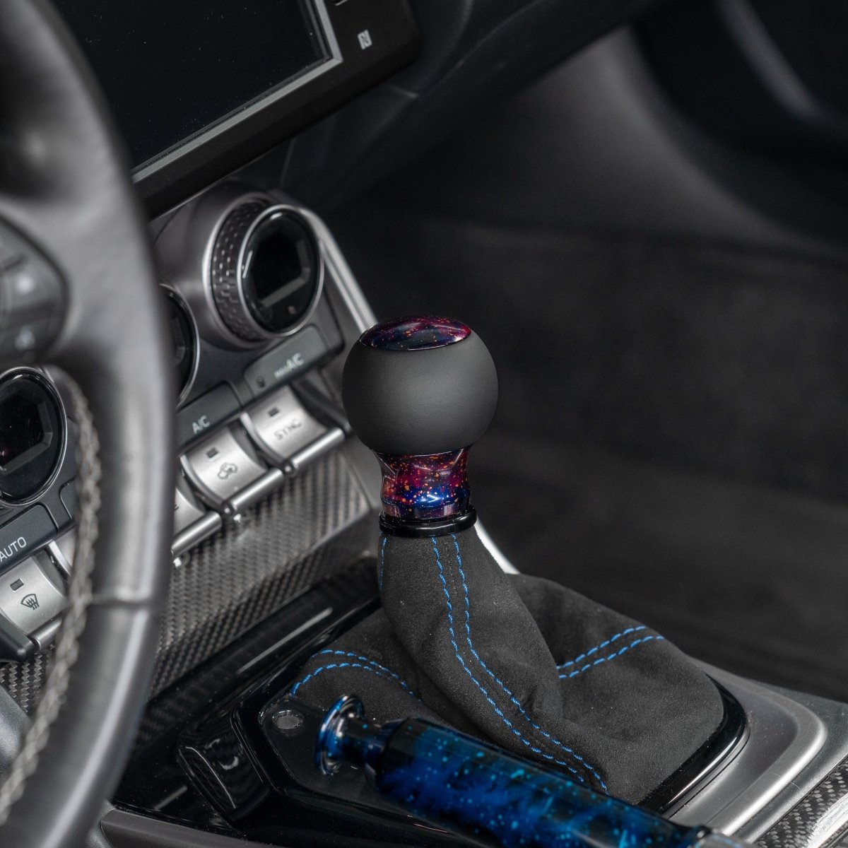 Billetworkz "Fusion" Automatic Shifter - BRZ / FR-S / 86 2013-2021 - JDMuscleShift KnobsBW-KNB-BRZA-NO-PC-FULPurple Cosmic SpaceLeather