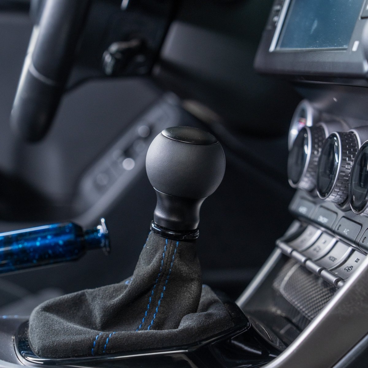 Billetworkz "Fusion" Automatic Shifter - BRZ / FR-S / 86 2013-2021 - JDMuscleShift KnobsBW-KNB-BRZA-NO-MBLK-FULMatte BlackLeather