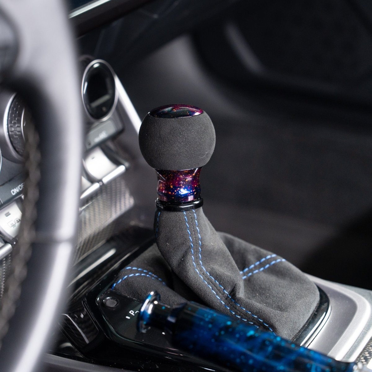 Billetworkz "Fusion" Automatic Shifter - BRZ / FR-S / 86 2013-2021 - JDMuscleShift KnobsBW-KNB-BRZA-NO-PC-FUAPurple Cosmic SpaceAlcantara