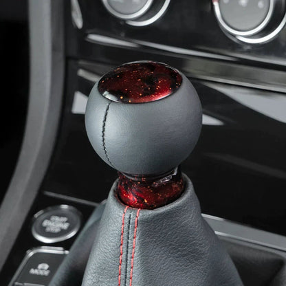 Billetworkz "Fusion" Shift Knob - Fits Subaru CVT: WRX (15–21), Crosstrek (13–23), Forester (14–18), Impreza (12–23), Legacy/Outback (10–14) - JDMuscleShift Knobbwzsku-46863710847258Red Cosmic SpaceLeatherBlack - Yes my car has a shift boot
