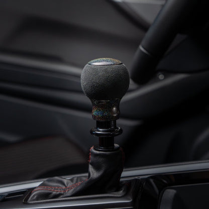 Billetworkz "Fusion" Shift Knob - Fits Subaru CVT: WRX (15–21), Crosstrek (13–23), Forester (14–18), Impreza (12–23), Legacy/Outback (10–14) - JDMuscleShift Knobbwzsku-46863711371546Rainbow SparkleLeatherBlack - Yes my car has a shift boot