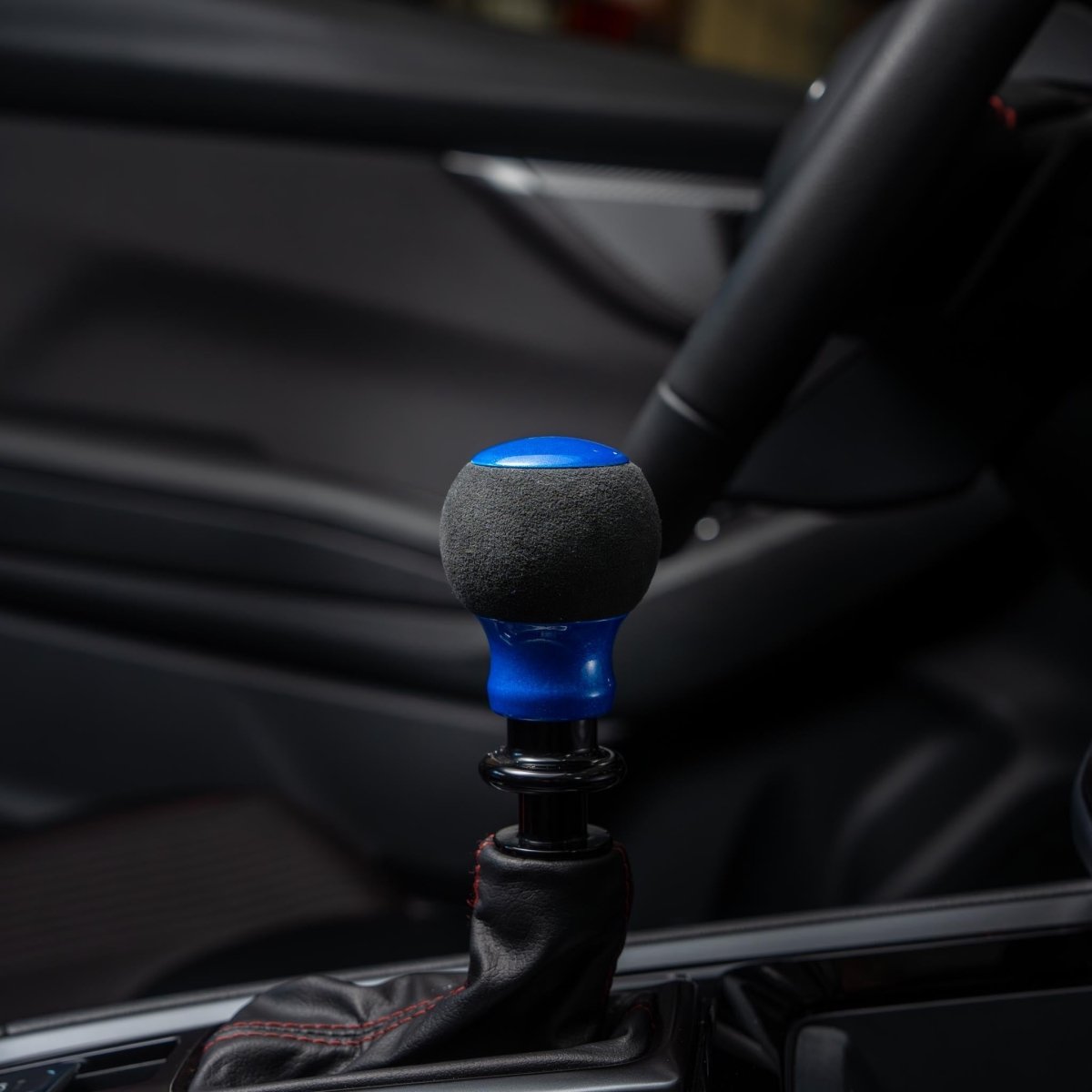 Billetworkz "Fusion" Shift Knob - Fits Subaru CVT: WRX (15–21), Crosstrek (13–23), Forester (14–18), Impreza (12–23), Legacy/Outback (10–14) - JDMuscleShift Knobbwzsku-46863711371546Rainbow SparkleLeatherBlack - Yes my car has a shift boot