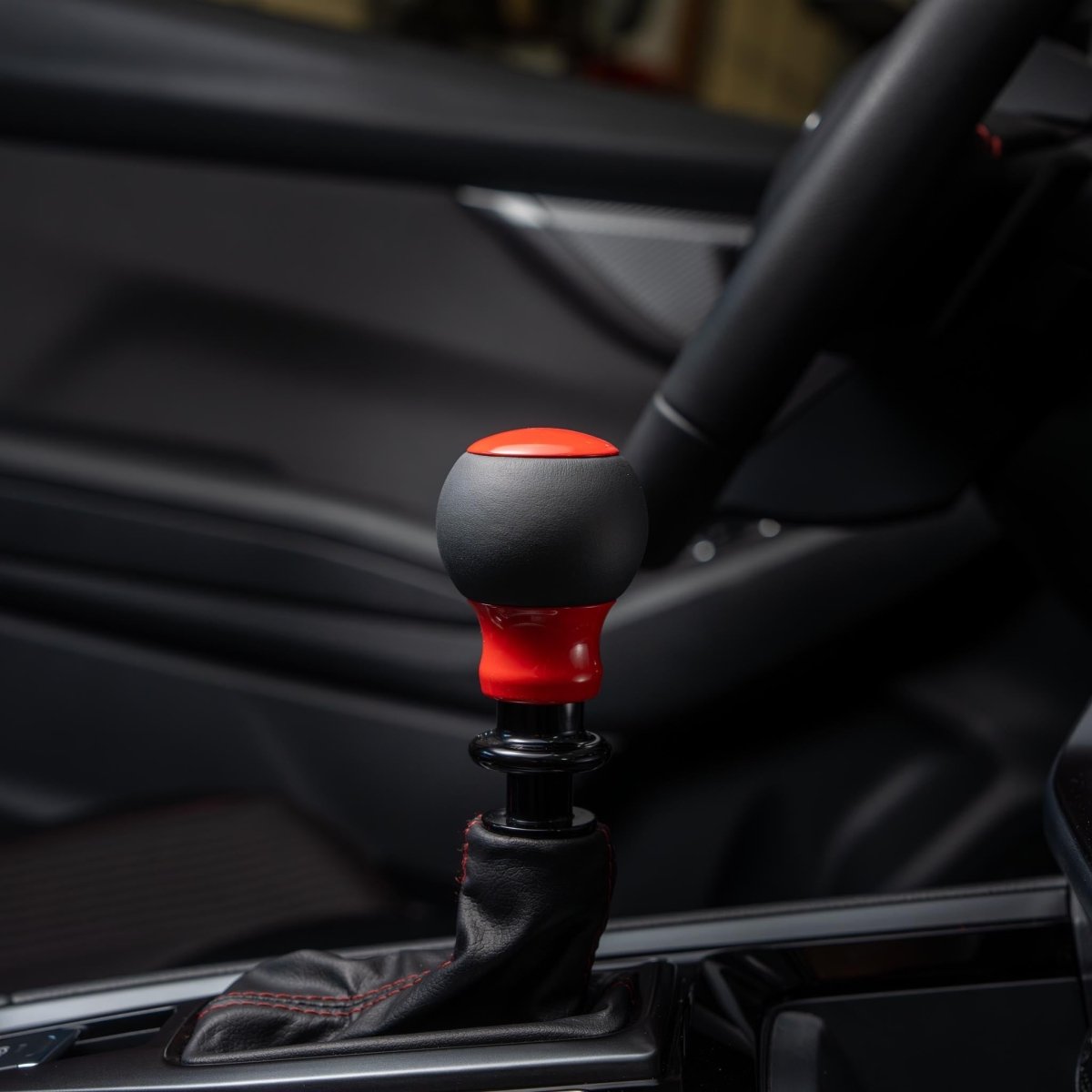 Billetworkz "Fusion" Shift Knob - Fits Subaru CVT: WRX (15–21), Crosstrek (13–23), Forester (14–18), Impreza (12–23), Legacy/Outback (10–14) - JDMuscleShift Knobbwzsku-46863711371546Rainbow SparkleLeatherBlack - Yes my car has a shift boot