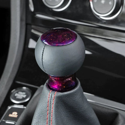 Billetworkz "Fusion" Shift Knob - Fits Subaru CVT: WRX (15–21), Crosstrek (13–23), Forester (14–18), Impreza (12–23), Legacy/Outback (10–14) - JDMuscleShift Knobbwzsku-46863710978330Purple Cosmic SpaceLeatherBlack - Yes my car has a shift boot