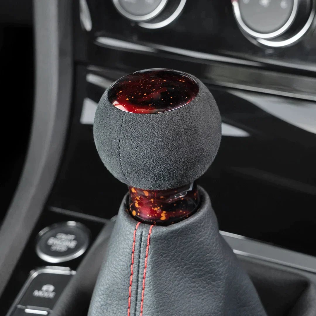 Billetworkz "Fusion" Shift Knob - Fits Subaru CVT: WRX (15–21), Crosstrek (13–23), Forester (14–18), Impreza (12–23), Legacy/Outback (10–14) - JDMuscleShift Knobbwzsku-46863710781722Red Cosmic SpaceAlcantaraBlack - Yes my car has a shift boot