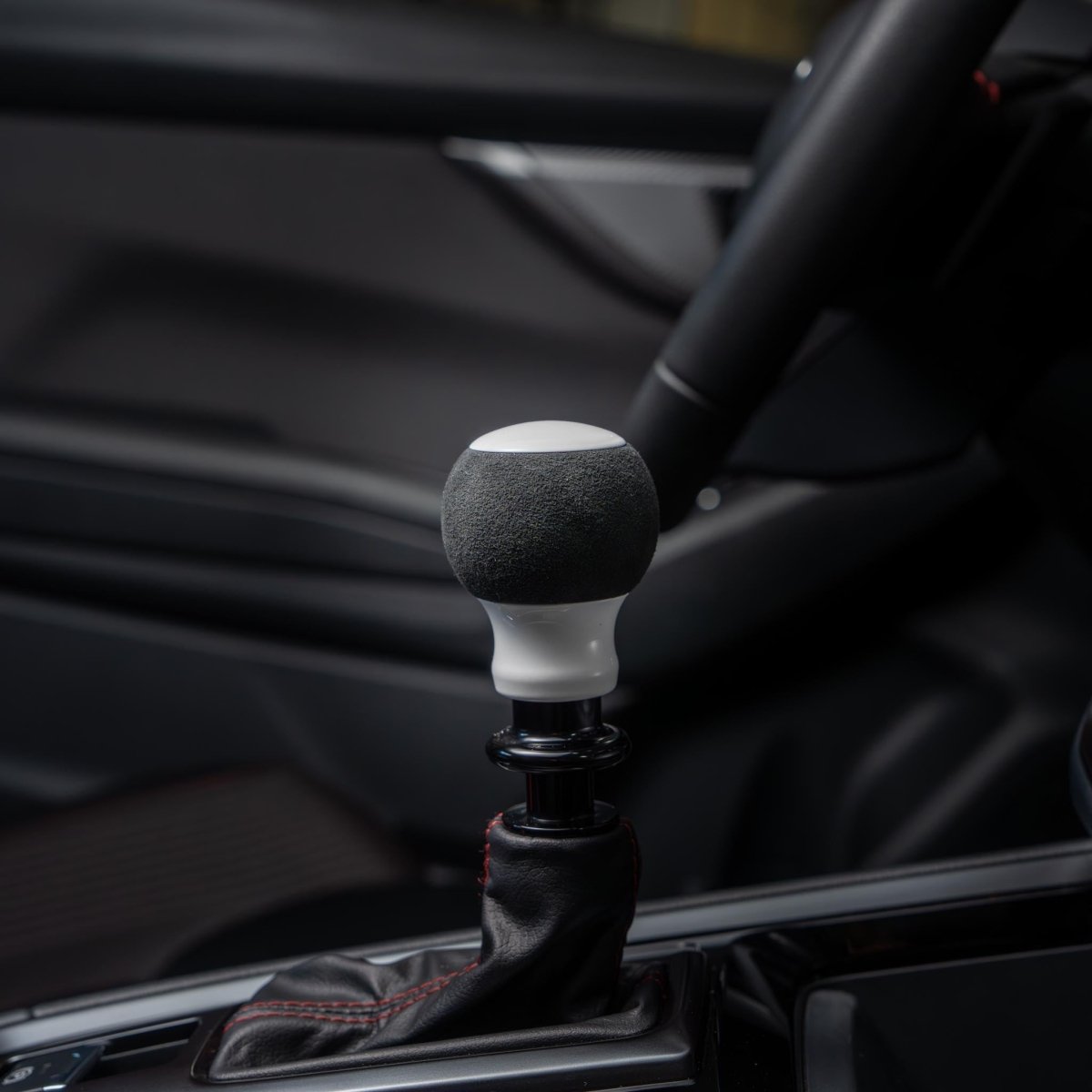 Billetworkz "Fusion" Shift Knob - Fits Subaru CVT: WRX (15–21), Crosstrek (13–23), Forester (14–18), Impreza (12–23), Legacy/Outback (10–14) - JDMuscleShift Knobbwzsku-46863711371546Rainbow SparkleLeatherBlack - Yes my car has a shift boot