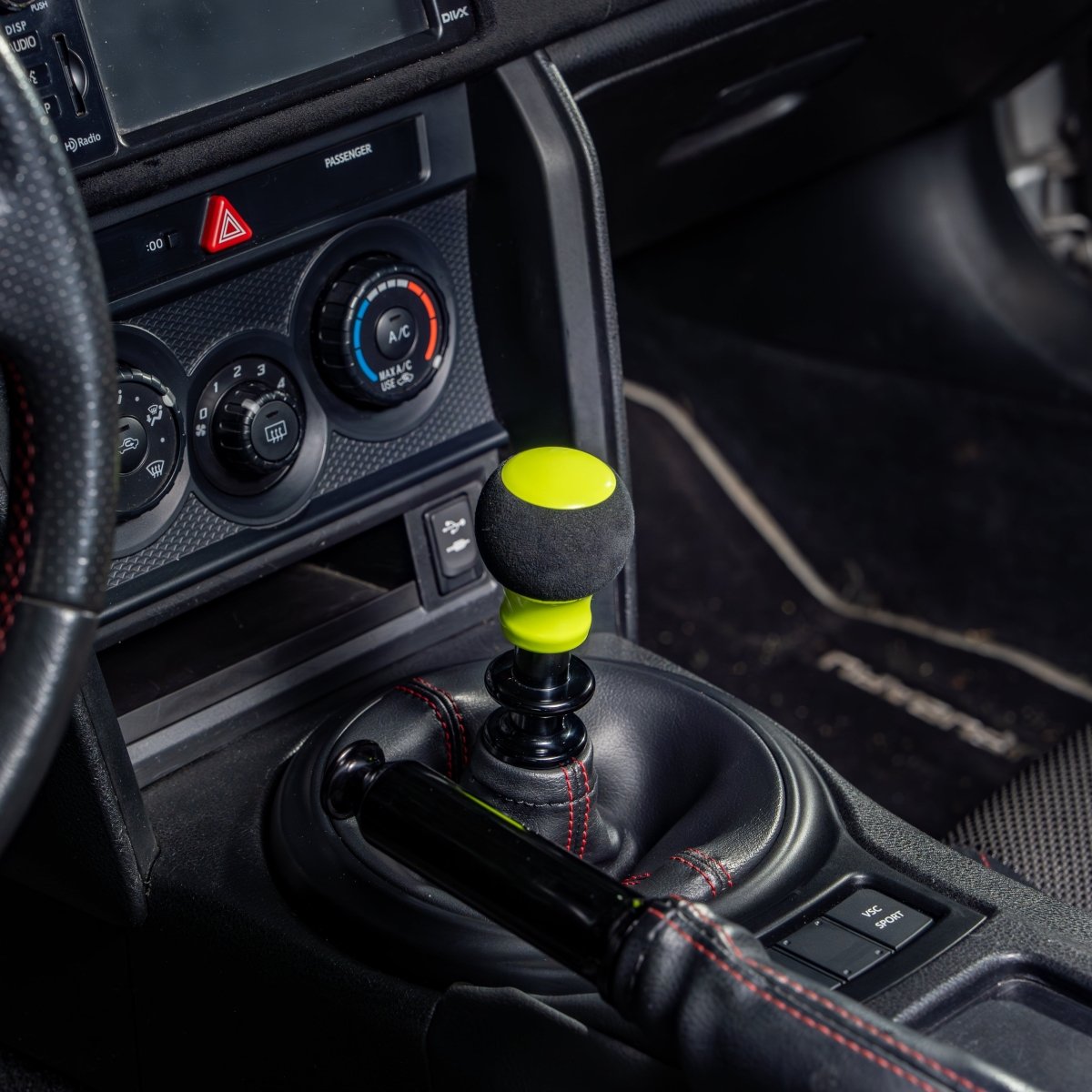 Billetworkz “Fusion” Weighted Shift Knob - BRZ / FR - S / 86 2013 - 2021 (6 - Speed) - JDMuscleShift KnobBW-KNB-BRZ1-NO-NYEL-FUANeon YellowAlcantaraNo Shift Pattern