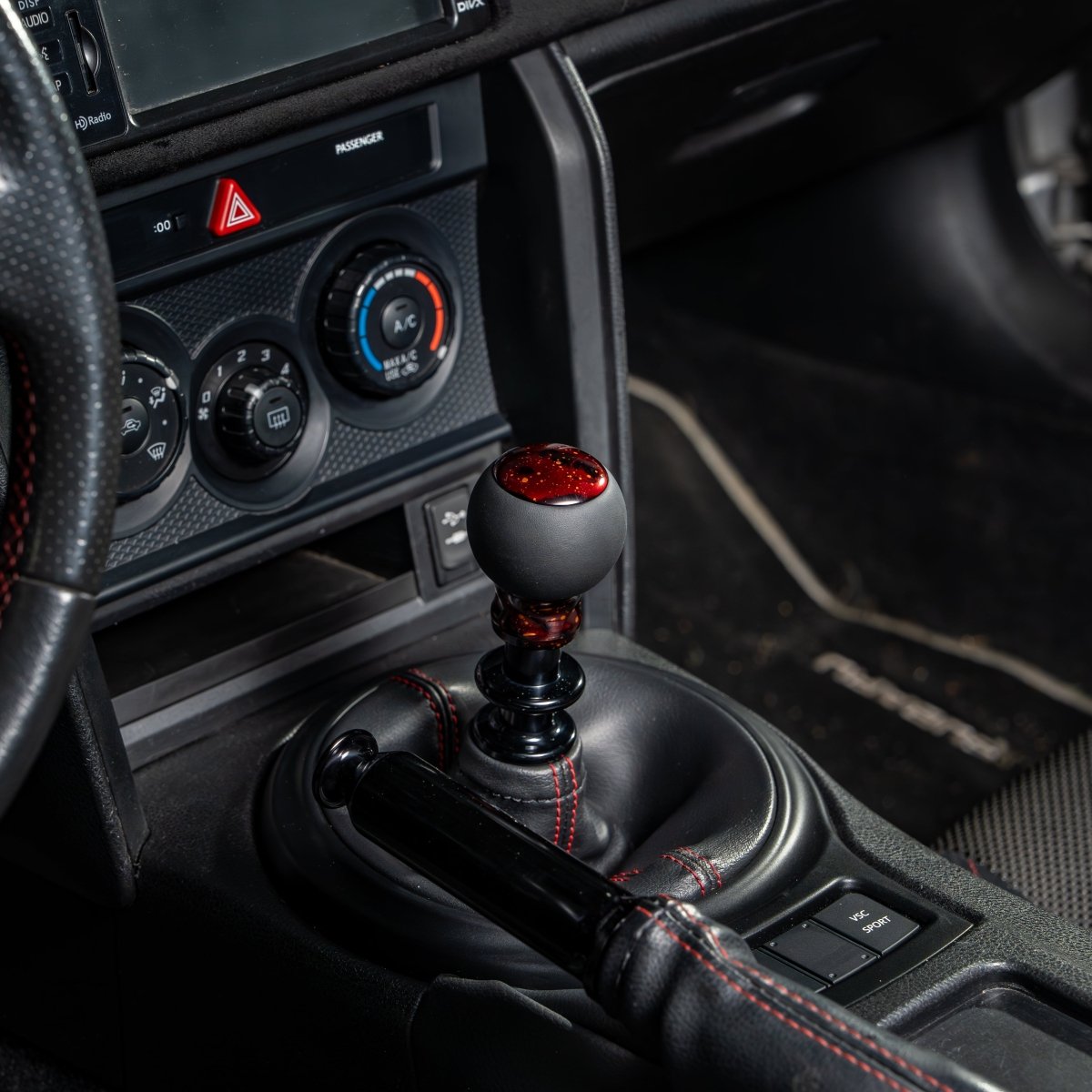 Billetworkz “Fusion” Weighted Shift Knob - BRZ / FR - S / 86 2013 - 2021 (6 - Speed) - JDMuscleShift KnobBW-KNB-BRZ1-NO-RC-FULRed Cosmic SpaceLeatherNo Shift Pattern