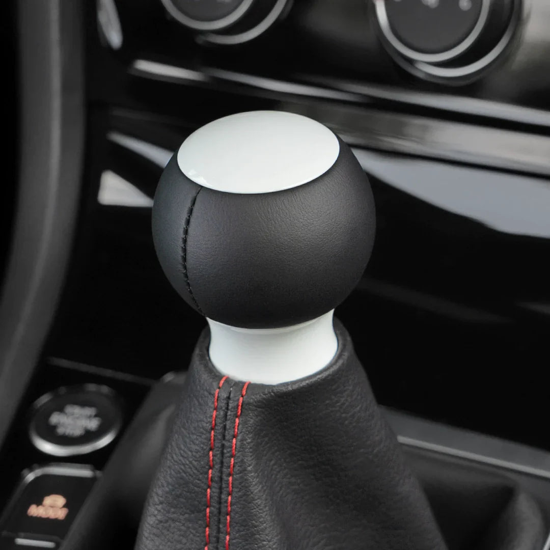 Billetworkz “Fusion” Weighted Shift Knob - Subaru 5 - Speed - JDMuscleShift KnobbwzBW-KNB-SUB5-NO-GWHT-FULGloss WhiteLeatherNo Shift Pattern
