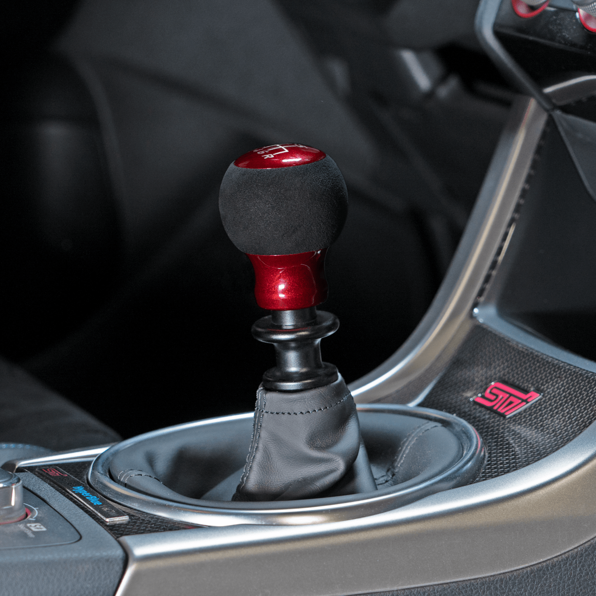 Billetworkz “Fusion” Weighted Shift Knob - Subaru 6 - Speed - JDMuscleShift KnobBW-KNB-SUB6-NO-CRED-FUACandy RedAlcantaraNo Shift Pattern