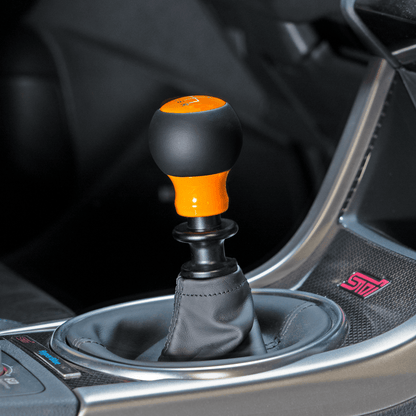 Billetworkz “Fusion” Weighted Shift Knob - Subaru 6 - Speed - JDMuscleShift KnobBW-KNB-SUB6-NO-GORA-FULGloss OrangeLeatherNo Shift Pattern