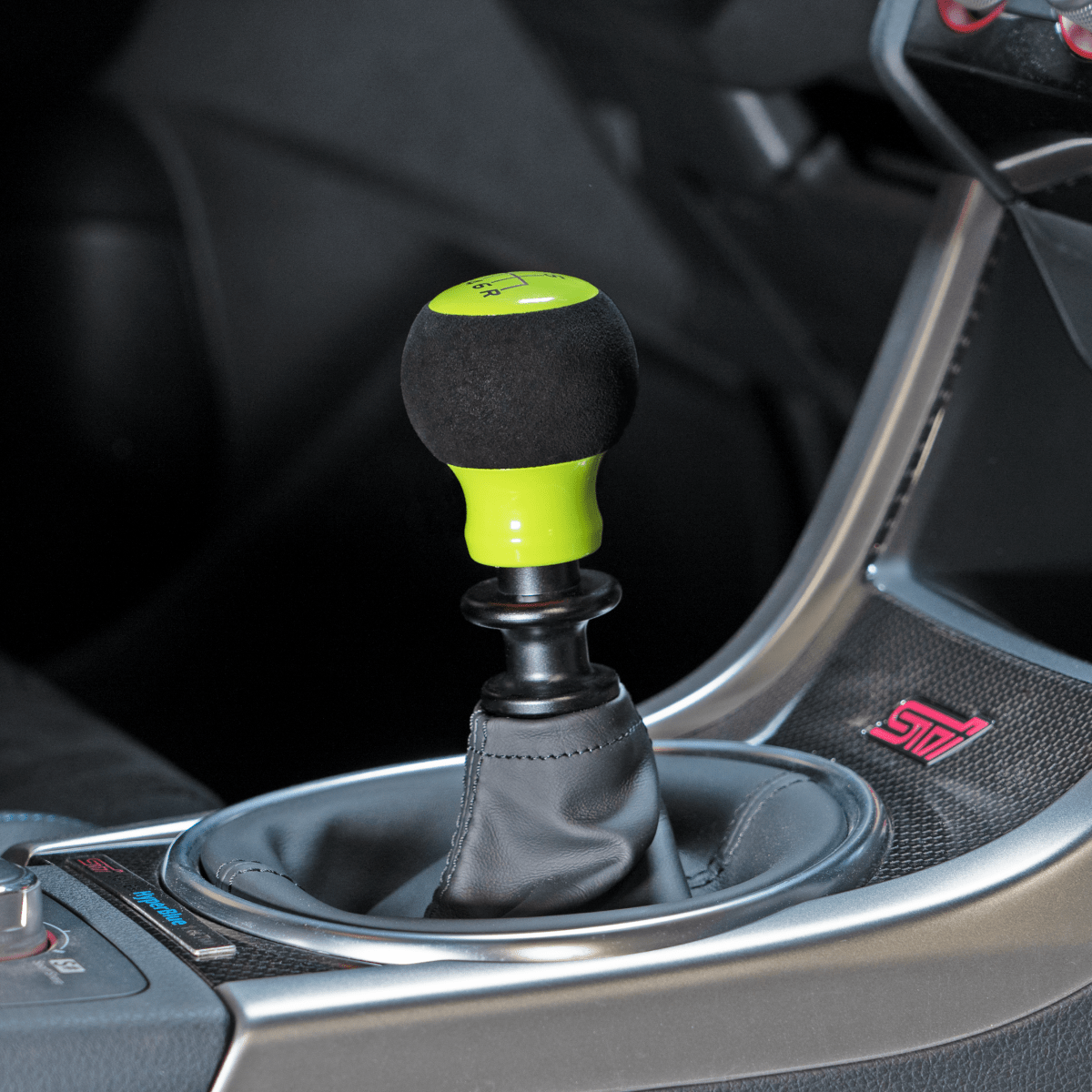 Billetworkz “Fusion” Weighted Shift Knob - Subaru 6 - Speed - JDMuscleShift KnobBW-KNB-SUB6-NO-NYEL-FUANeon YellowAlcantaraNo Shift Pattern