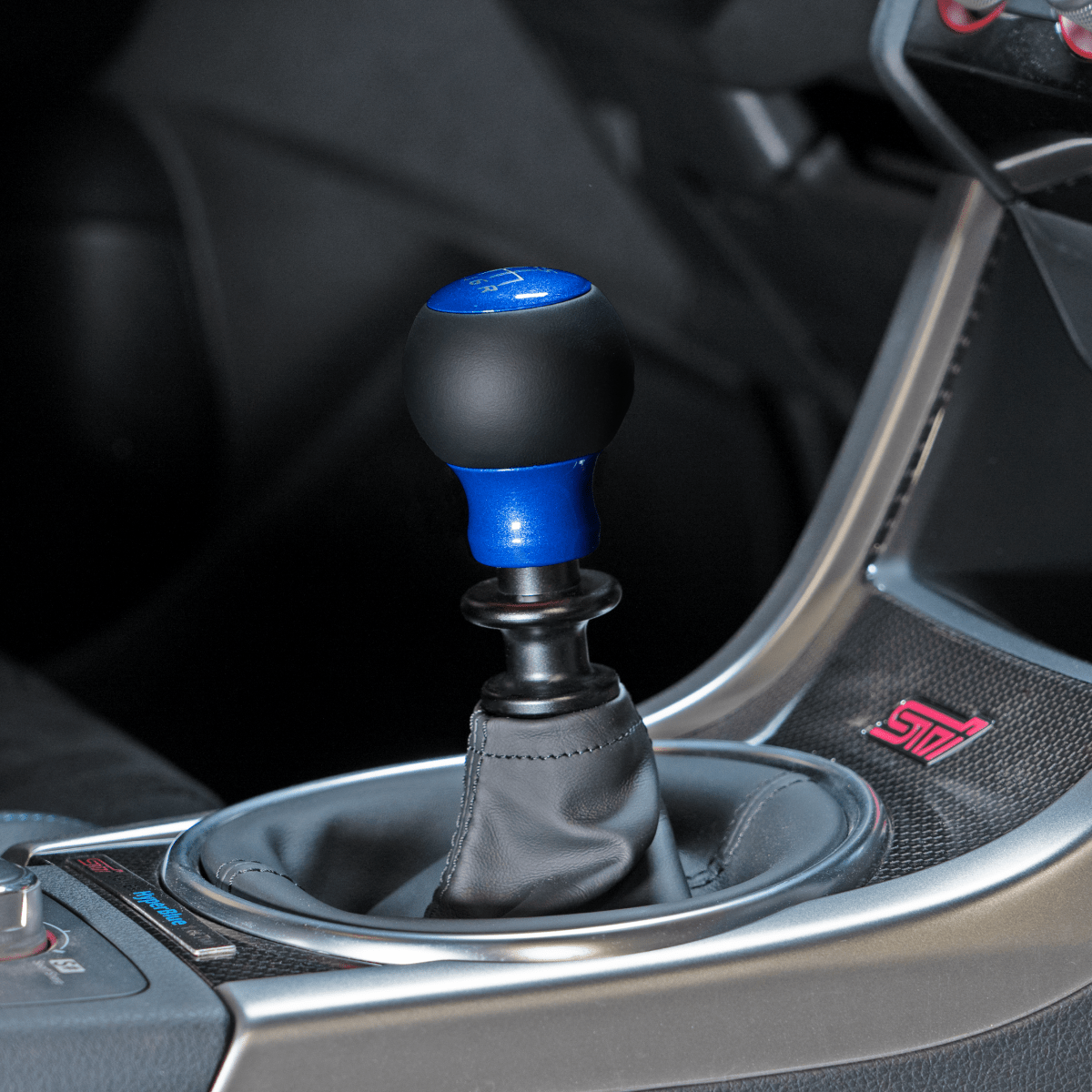 Billetworkz “Fusion” Weighted Shift Knob - Subaru 6 - Speed - JDMuscleShift KnobBW-KNB-SUB6-NO-CBLU-FULCandy BlueLeatherNo Shift Pattern