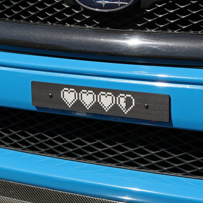 Billetworkz "Life Hearts" License Plate Delete - JDMusclePlate DeletebwzBW-LPD-HRTS-USUniversal Fitment: Holes 7" Apart (U.S. License Plate Mounting)