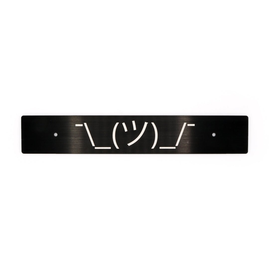 Billetworkz "Shrug Guy" License Plate Delete - JDMusclePlate DeletebwzBW-LPD-SHRG-USUniversal Fitment: Holes 7" apart (U.S. License Plate Mounting)