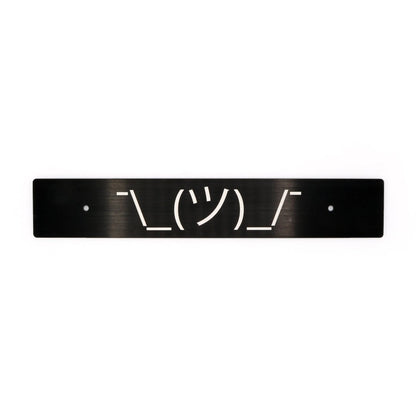 Billetworkz "Shrug Guy" License Plate Delete - JDMusclePlate DeletebwzBW-LPD-SHRG-USUniversal Fitment: Holes 7" apart (U.S. License Plate Mounting)