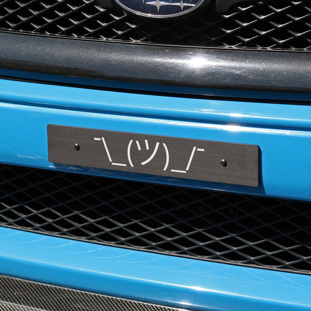 Billetworkz "Shrug Guy" License Plate Delete - JDMusclePlate DeletebwzBW-LPD-SHRG-USUniversal Fitment: Holes 7" apart (U.S. License Plate Mounting)