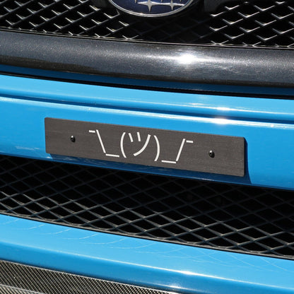 Billetworkz "Shrug Guy" License Plate Delete - JDMusclePlate DeletebwzBW-LPD-SHRG-USUniversal Fitment: Holes 7" apart (U.S. License Plate Mounting)