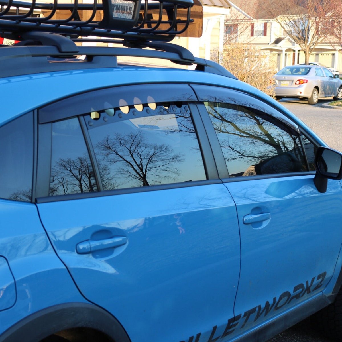 Billetworkz Subaru Crosstrek Window Vents 2013-2017 - JDMuscleDoorsBW-WV-SUB-CRTK-BK-NMNo Mesh