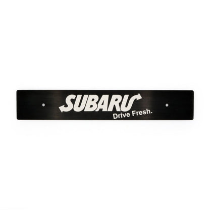 Billetworkz "Subaru Drive Fresh" License Plate Delete - JDMuscleLicense Plate HolderbwzBW-LPD-SDF-USUniversal Fitment: Holes 7" Apart (U.S. License Plate Mounting)