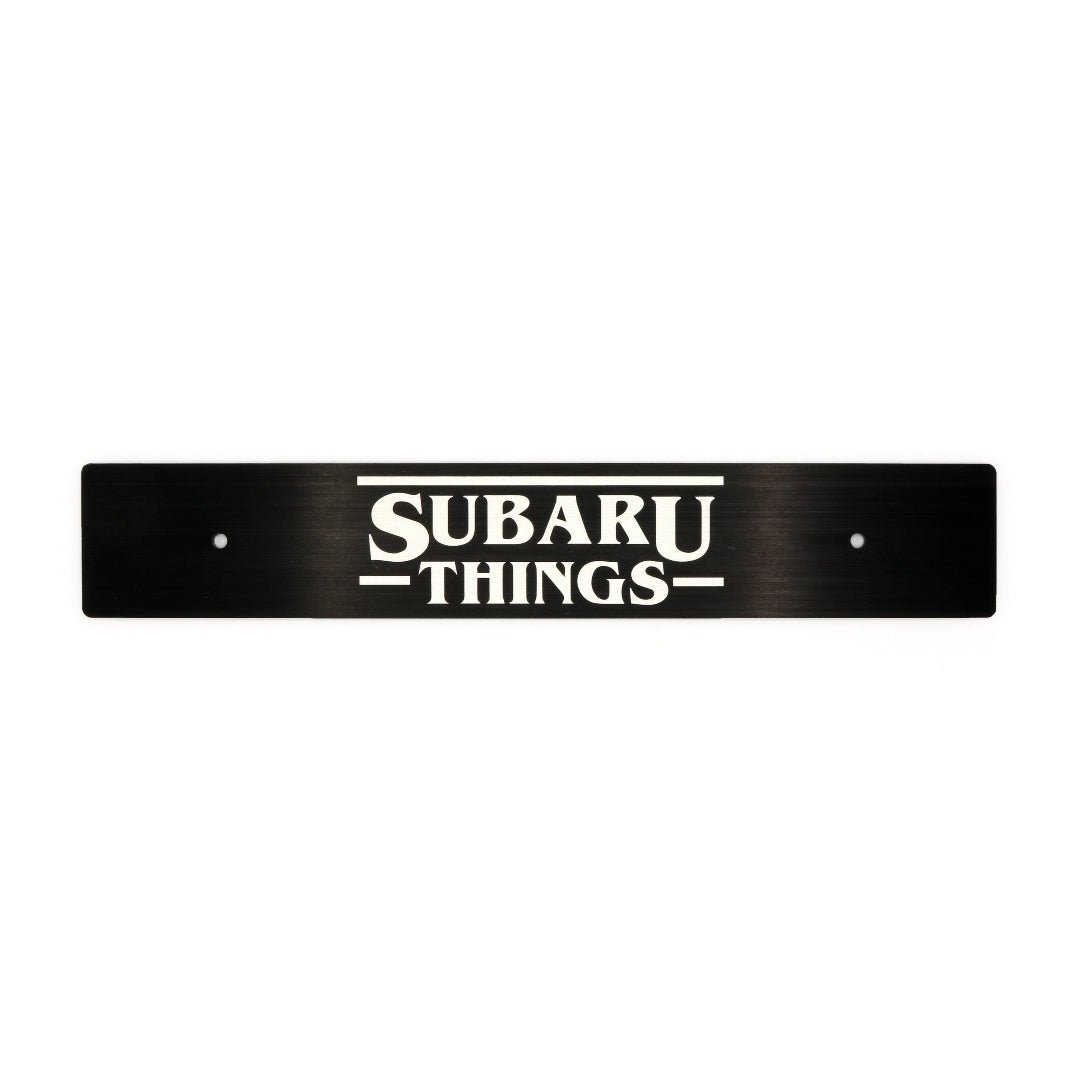 Billetworkz "Subaru Things" License Plate Delete - JDMuscleLicense Plate HolderbwzBW-LPD-SUBT-USUniversal Fitment: Holes 7" Apart (U.S. License Plate Mounting)