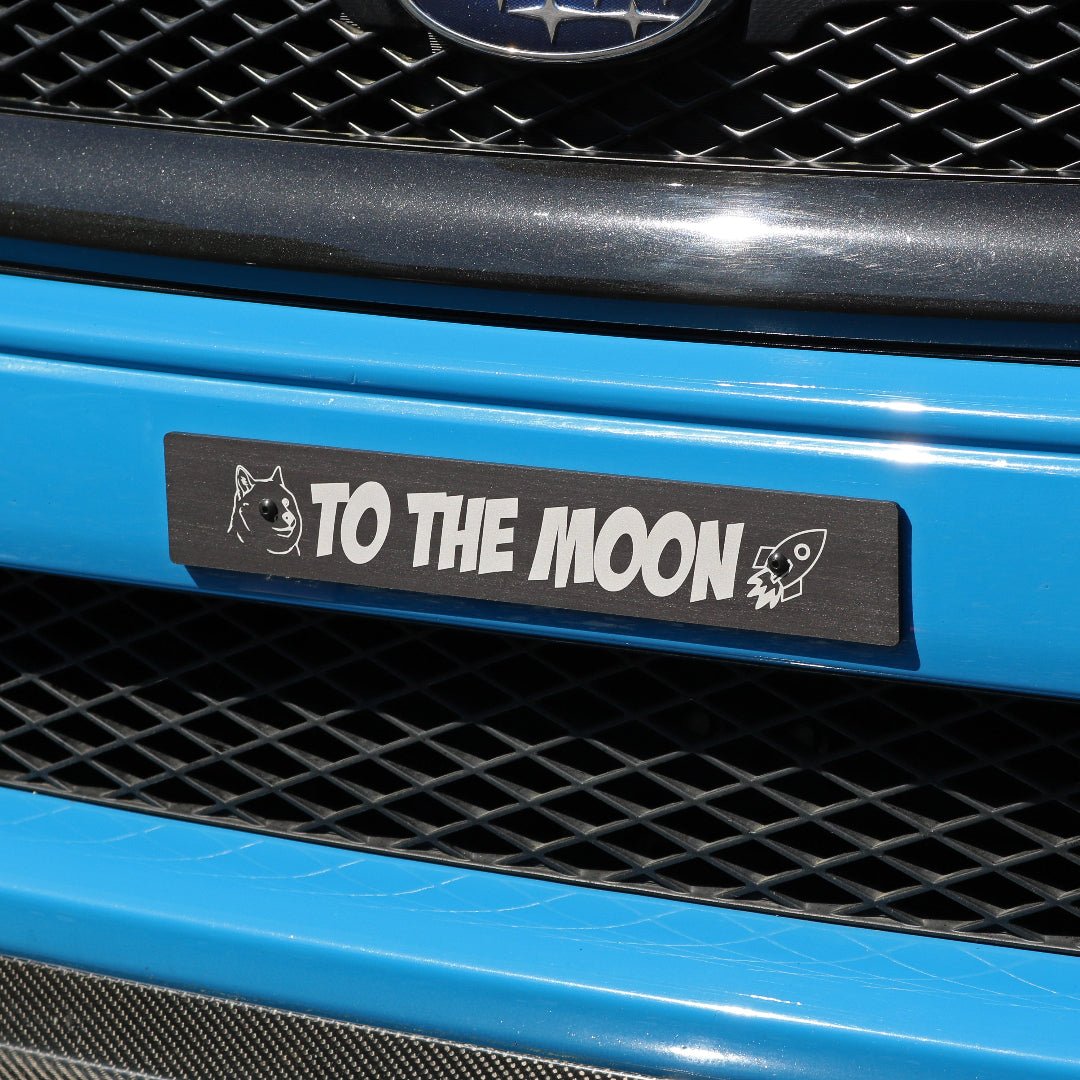 Billetworkz "To the Moon" License Plate Delete - JDMusclePlate DeletebwzBW-LPD-MOON-USUniversal Fitment: Holes 7" Apart (U.S. License Plate Mounting)