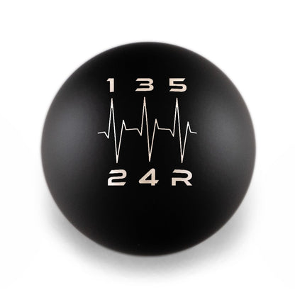 Billetworkz Weighted Shift Knob - 5-Speed Heartbeat Engraving for Subaru - JDMuscleShift KnobsBW-KNB-SUB5-HB5-MBLK-SPMatte BlackSphere