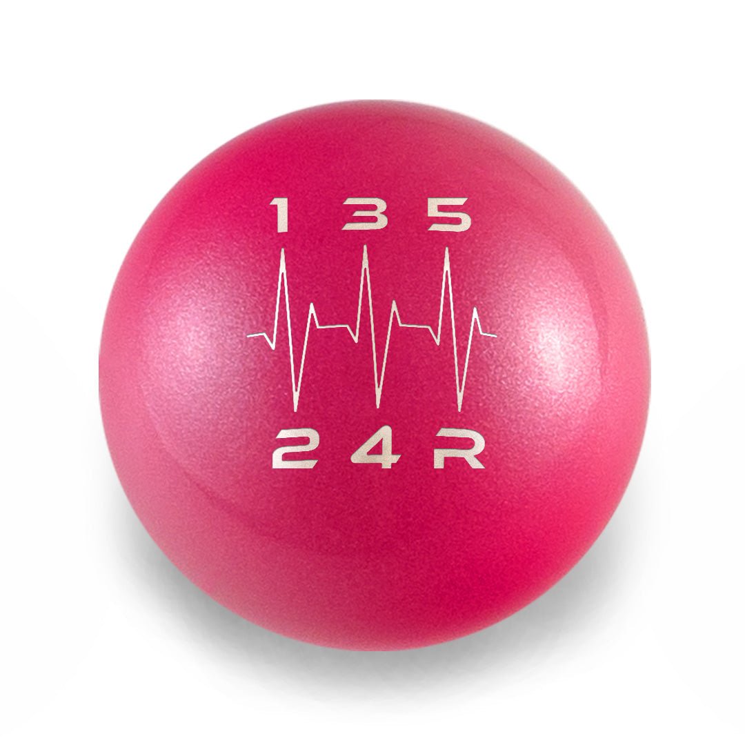 Billetworkz Weighted Shift Knob - 5 Speed Heartbeat Engraving - Subaru WRX - JDMuscleShift KnobsBW-KNB-WRX5-HB5-CPNK-SPCandy PinkSphere