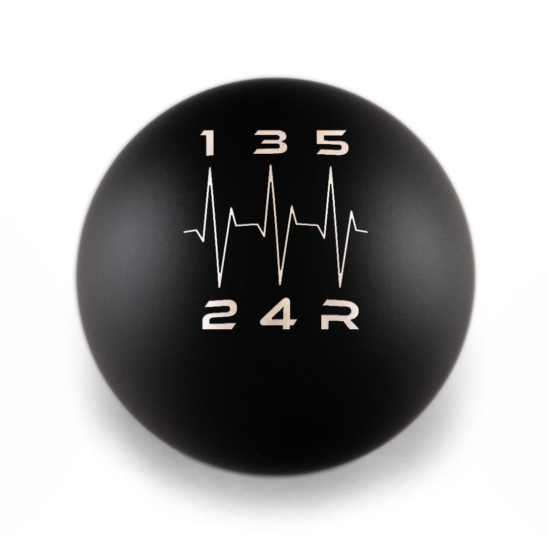 Billetworkz Weighted Shift Knob - 5 Speed Heartbeat Engraving - Subaru WRX - JDMuscleShift KnobBW-KNB-WRX5-HB5-MBLK-SPMatte BlackSphere