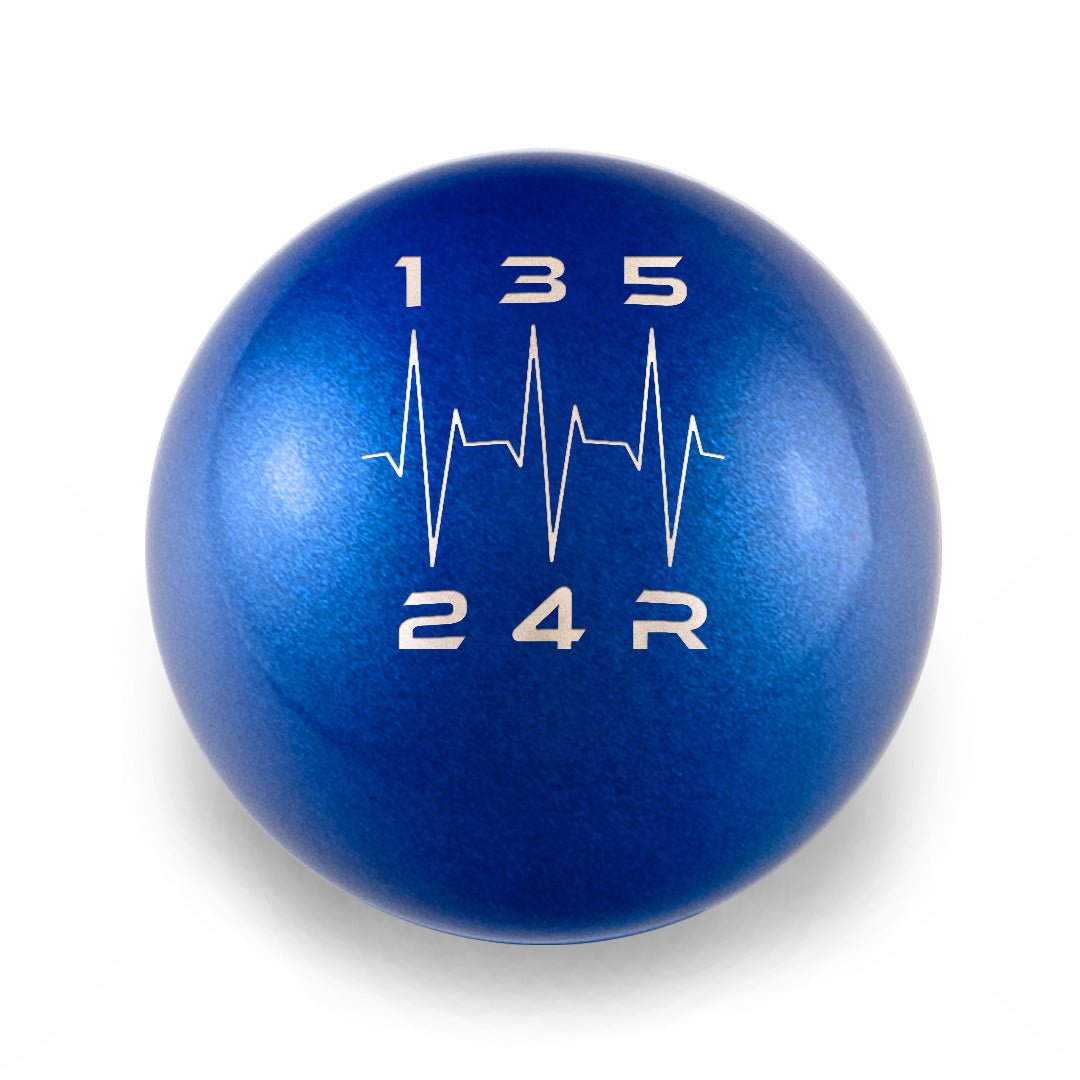 Billetworkz Weighted Shift Knob - 5 Speed Heartbeat Engraving - Subaru WRX - JDMuscleShift KnobBW-KNB-WRX5-HB5-CBLU-SPCandy BlueSphere