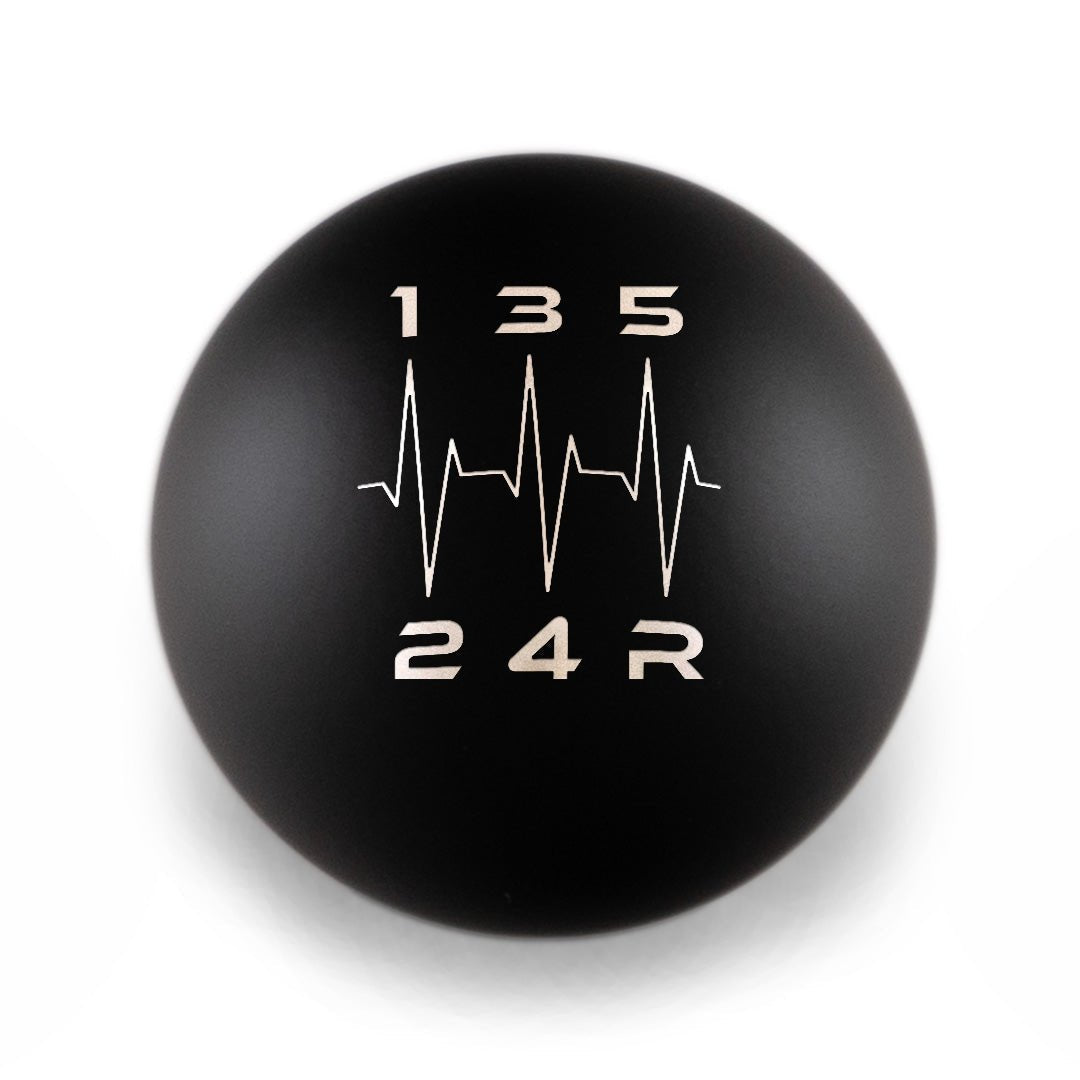 Billetworkz Weighted Shift Knob - 5 Speed Heartbeat Engraving - Subaru WRX - JDMuscleShift KnobsBW-KNB-WRX5-HB5-MBLK-SPMatte BlackSphere