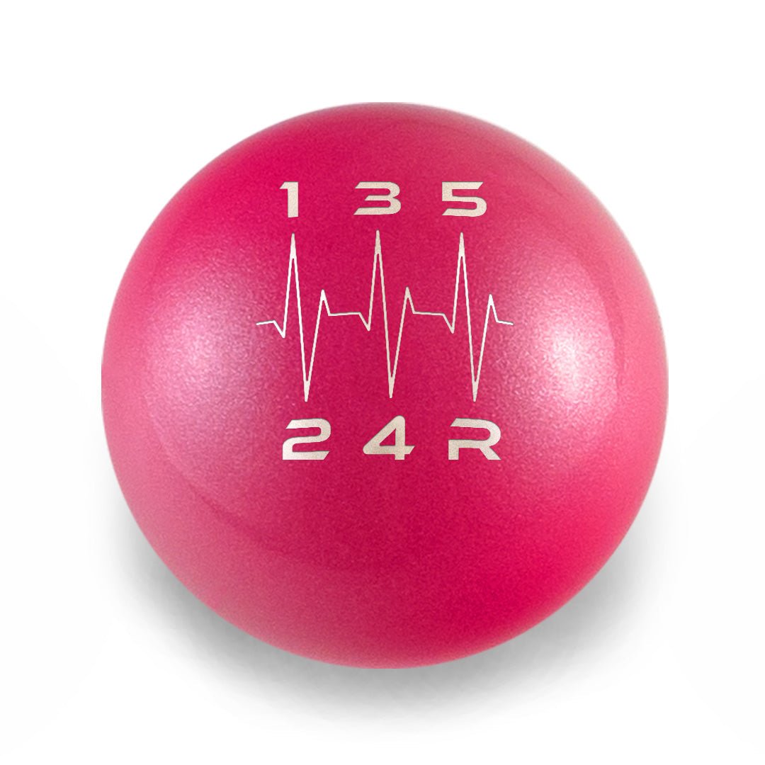Billetworkz Weighted Shift Knob - 5 Speed Heartbeat Engraving - Subaru WRX - JDMuscleShift KnobBW-KNB-WRX5-HB5-CPNK-SPCandy PinkSphere