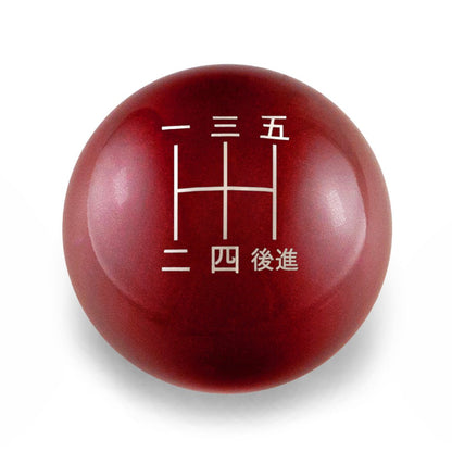 Billetworkz Weighted Shift Knob - 5 - Speed Japanese Engraving for Subaru - JDMuscleShift KnobbwzBW-KNB-SUB5-JAP5-CRED-SPCandy RedSphere