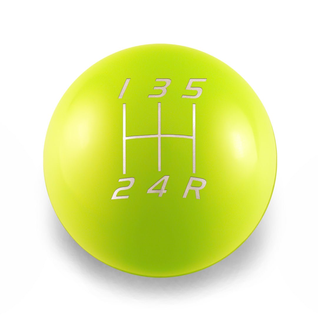 Billetworkz Weighted Shift Knob - 5 Speed Velocity Engraving - Subaru WRX - JDMuscleShift KnobBW-KNB-WRX5-VEL5-NYEL-SPNeon YellowSphere