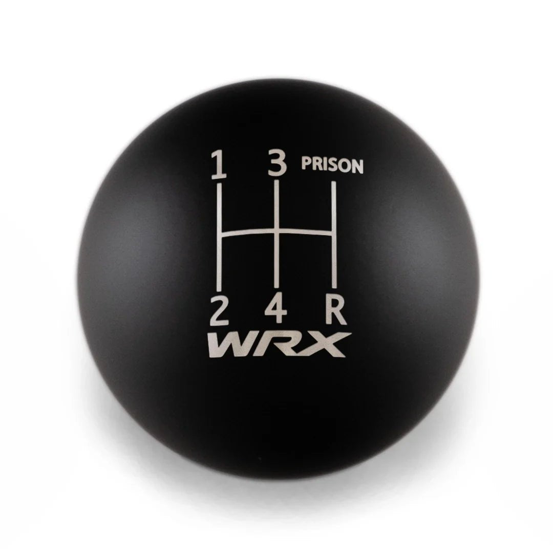 Billetworkz Weighted Shift Knob - 5 Speed WRX Jail-Prison Engraving - Subaru WRX - JDMuscleShift KnobBW-KNB-WRX5-WRX5JL-MBLK-SPMatte BlackSphere