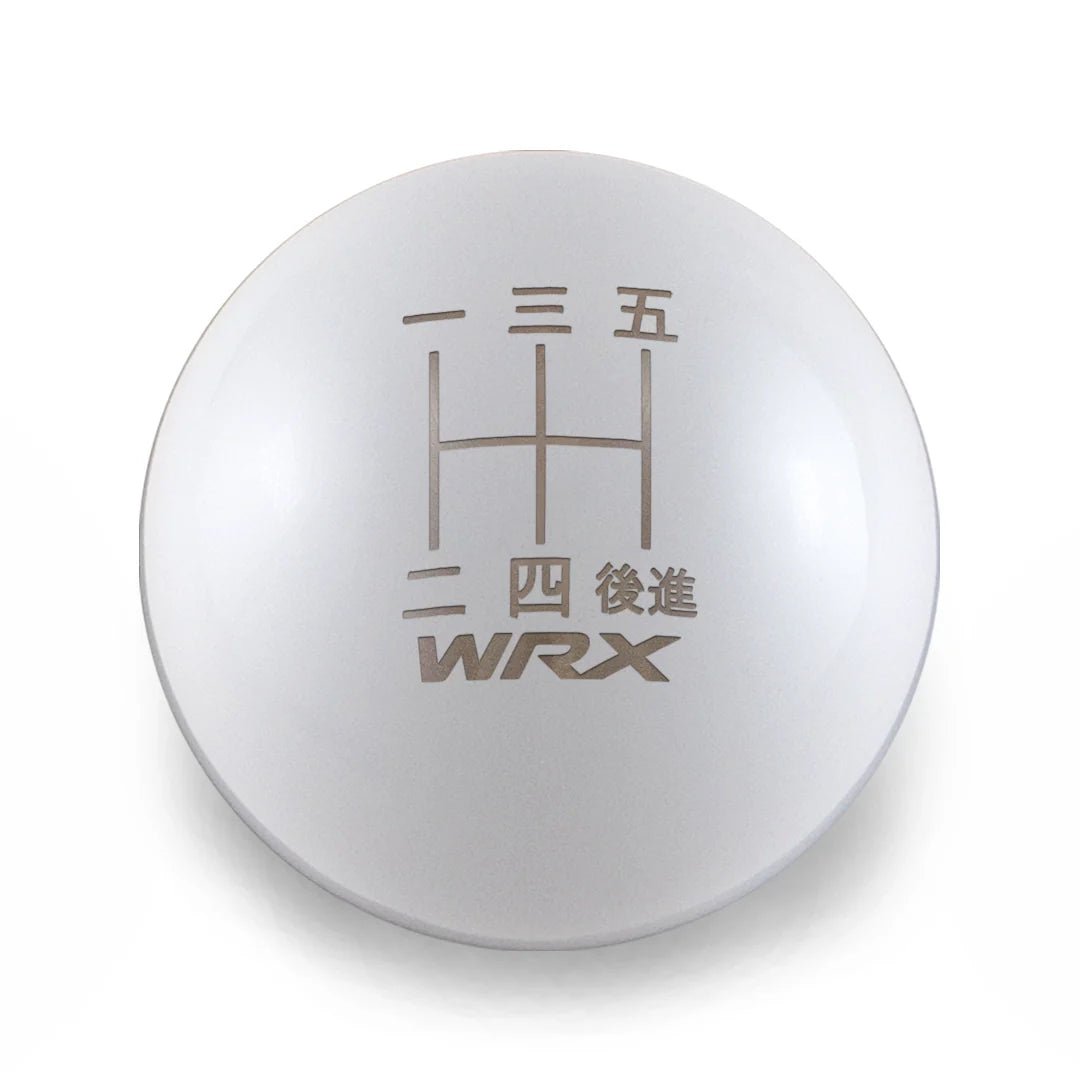 Billetworkz Weighted Shift Knob - 5 Speed WRX Japanese Engraving - Subaru WRX - JDMuscleShift KnobBW-KNB-WRX5-WRX5J-GWHT-SPGloss WhiteSphere