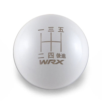 Billetworkz Weighted Shift Knob - 5 Speed WRX Japanese Engraving - Subaru WRX - JDMuscleShift KnobBW-KNB-WRX5-WRX5J-GWHT-SPGloss WhiteSphere