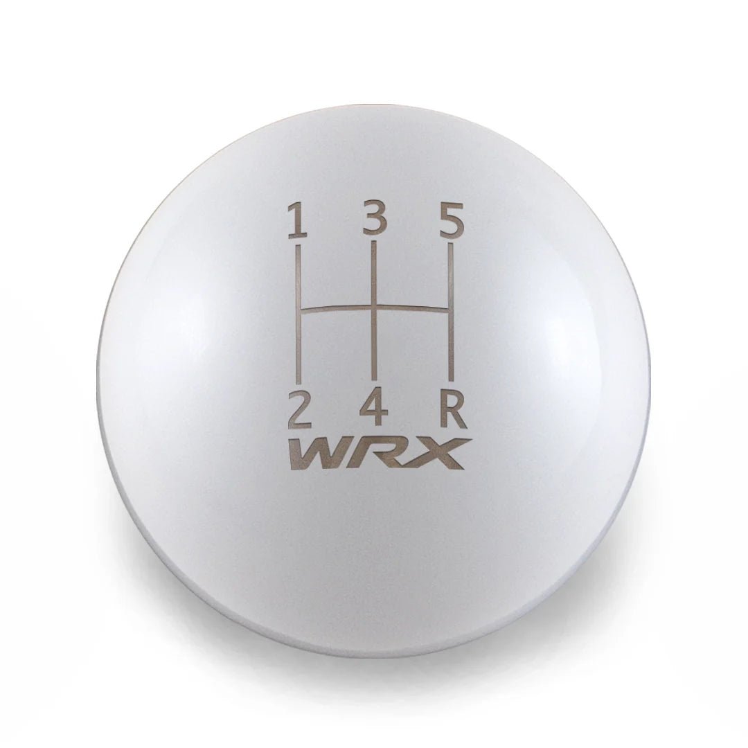 Billetworkz Weighted Shift Knob - 5 Speed WRX Standard Engraving - Subaru WRX - JDMuscleShift KnobBW-KNB-WRX5-WRX5-GWHT-SPGloss WhiteSphere