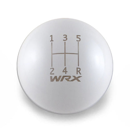 Billetworkz Weighted Shift Knob - 5 Speed WRX Standard Engraving - Subaru WRX - JDMuscleShift KnobBW-KNB-WRX5-WRX5-GWHT-SPGloss WhiteSphere