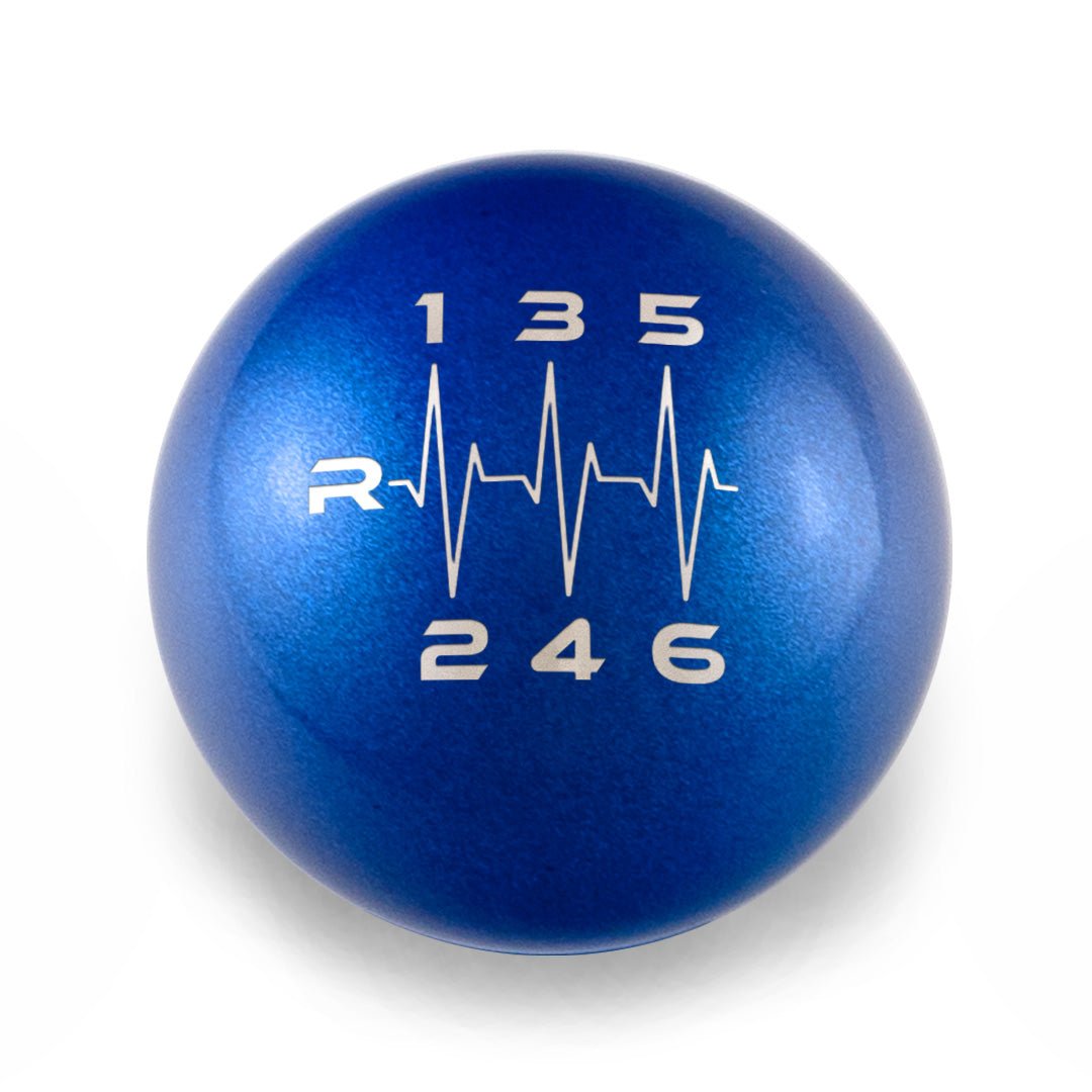Billetworkz Weighted Shift Knob - 6 Speed Heartbeat Engraving - 2022+ BRZ/GR86 Fitment - JDMuscleShift KnobBW-KNB-BRZ2-HB6-CBLU-SPCandy BlueSphere