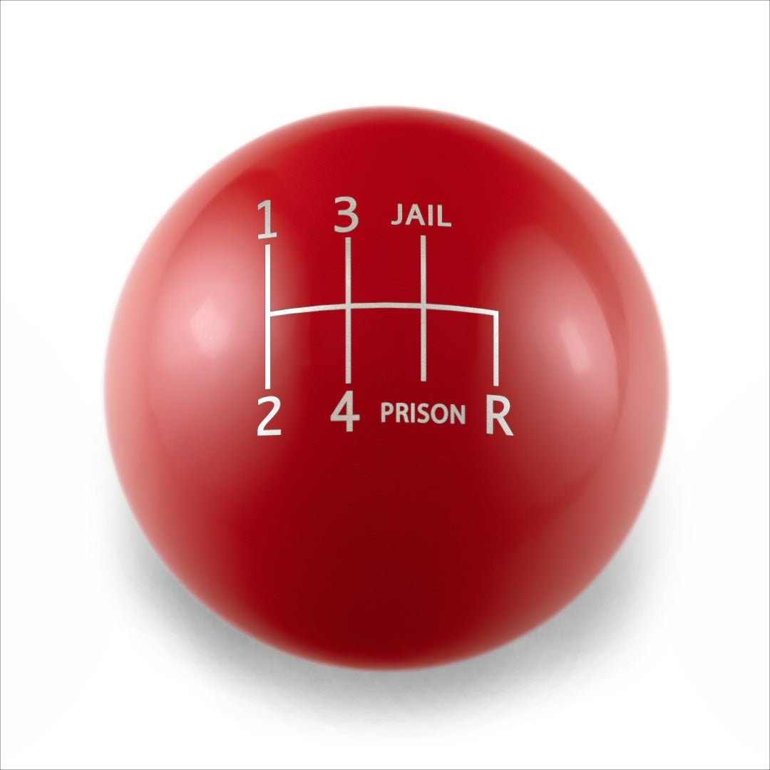 Billetworkz Weighted Shift Knob - 6 Speed Jail - Prison Engraving for Subaru - JDMuscleShift KnobbwzBW-KNB-SUB6-JP-GRED-SPGloss RedSphere