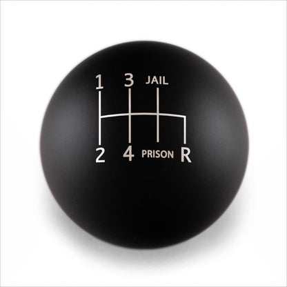 Billetworkz Weighted Shift Knob - 6 Speed Jail - Prison Engraving for Subaru - JDMuscleShift KnobbwzBW-KNB-SUB6-JP-MBLK-SPMatte BlackSphere