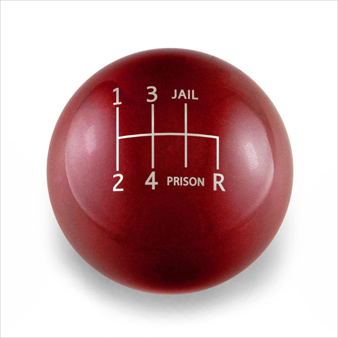 Billetworkz Weighted Shift Knob - 6 Speed Jail - Prison Engraving for Subaru - JDMuscleShift KnobbwzBW-KNB-SUB6-JP-CRED-SPCandy RedSphere