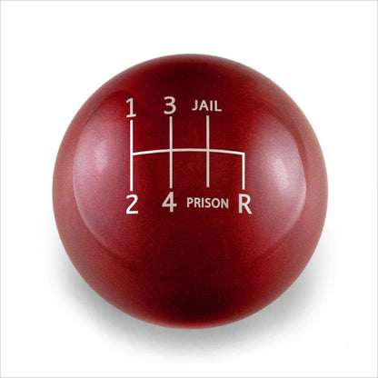 Billetworkz Weighted Shift Knob - 6 Speed Jail - Prison Engraving for Subaru - JDMuscleShift KnobbwzBW-KNB-SUB6-JP-CRED-SPCandy RedSphere