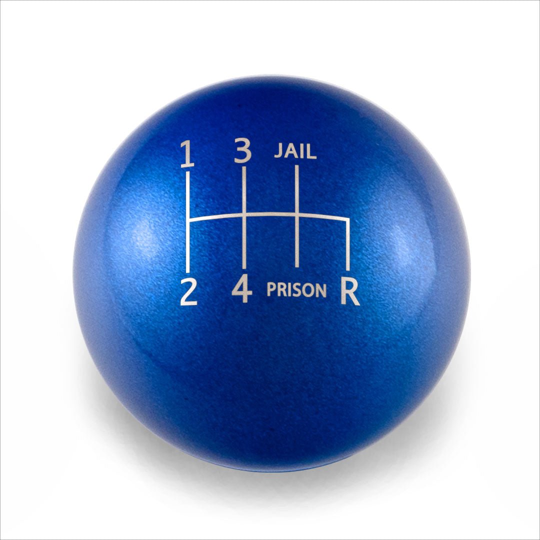 Billetworkz Weighted Shift Knob - 6 Speed Jail - Prison Engraving for Subaru - JDMuscleShift KnobbwzBW-KNB-SUB6-JP-CBLU-SPCandy BlueSphere