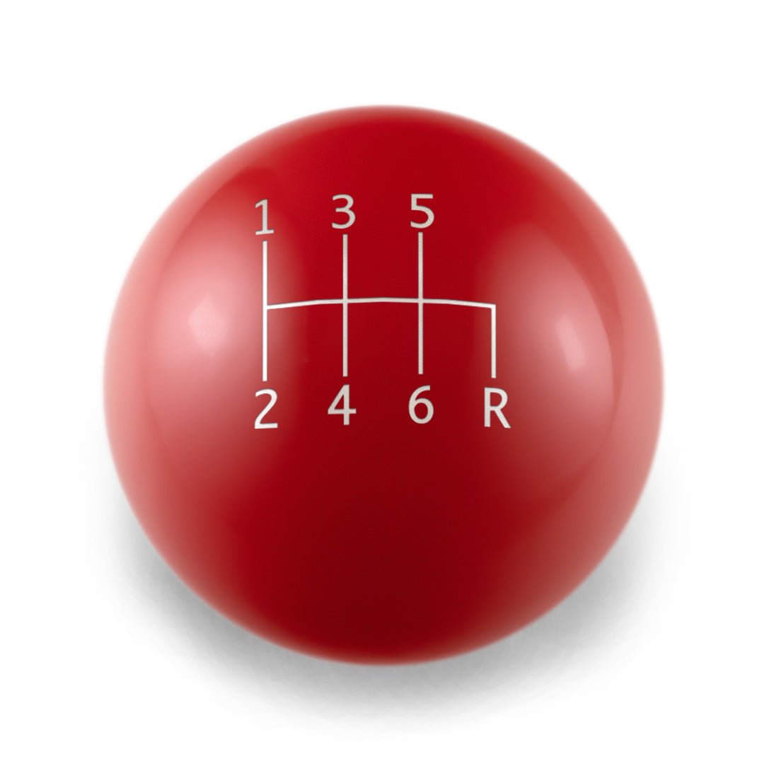 Billetworkz Weighted Shift Knob - 6 - Speed Standard Engraving for Subaru - JDMuscleShift KnobBW-KNB-SUB6-STD6-GRED-SPGloss RedSphere