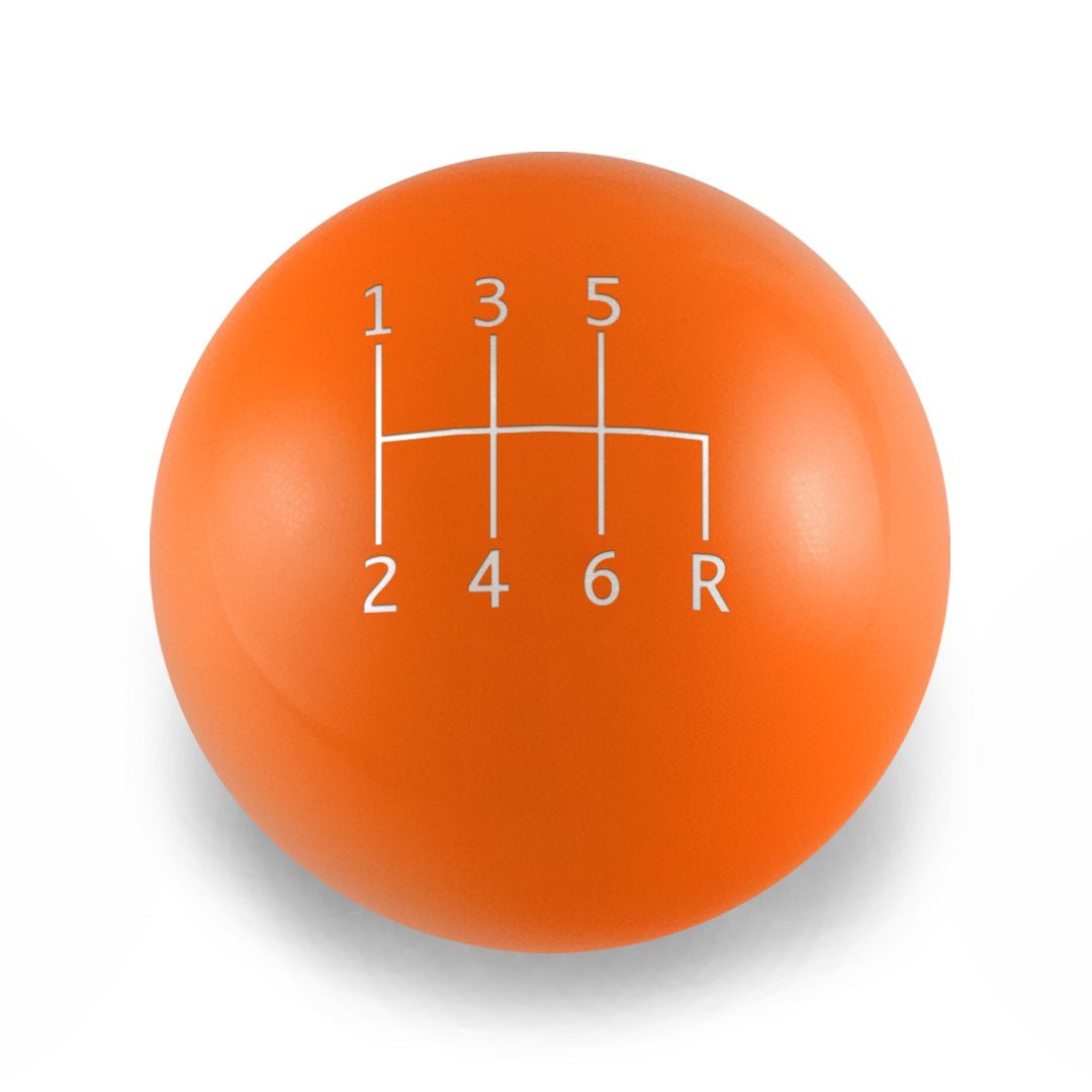 Billetworkz Weighted Shift Knob - 6 - Speed Standard Engraving for Subaru - JDMuscleShift KnobBW-KNB-SUB6-STD6-GORA-SPGloss OrangeSphere