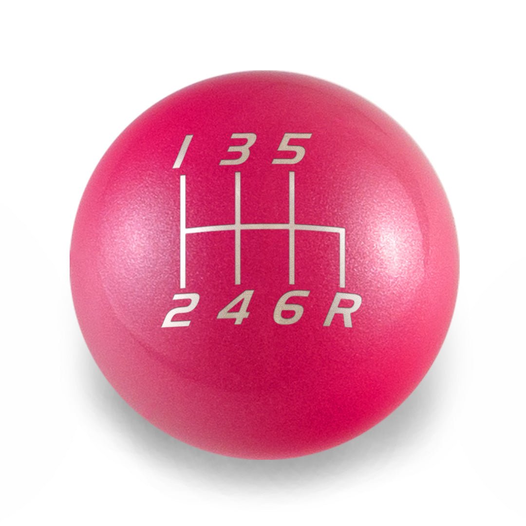 Billetworkz Weighted Shift Knob - 6 - Speed Velocity Engraving for Subaru - JDMuscleShift KnobbwzBW-KNB-SUB6-VEL6-CPNK-SPCandy PinkSphere